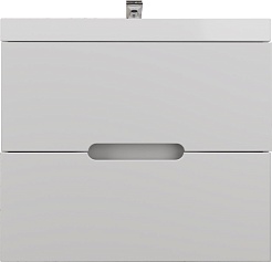 Style Line Тумба с раковиной Матис 70 подвесная белая матовая – фотография-1